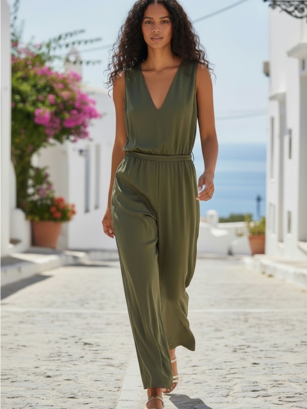 🌴Ettitude Green Relaxed Fit Jumpsuit